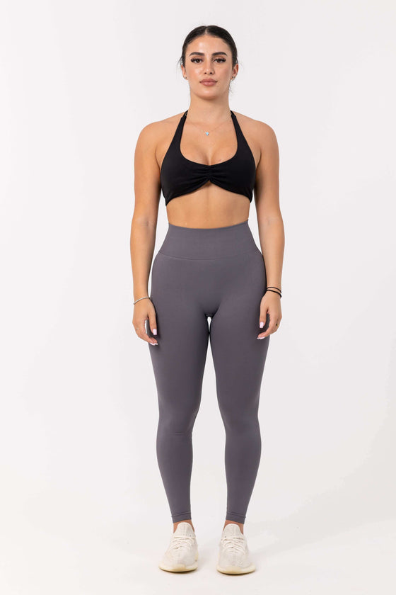 Anthrazitfarbene Kontur-Leggings