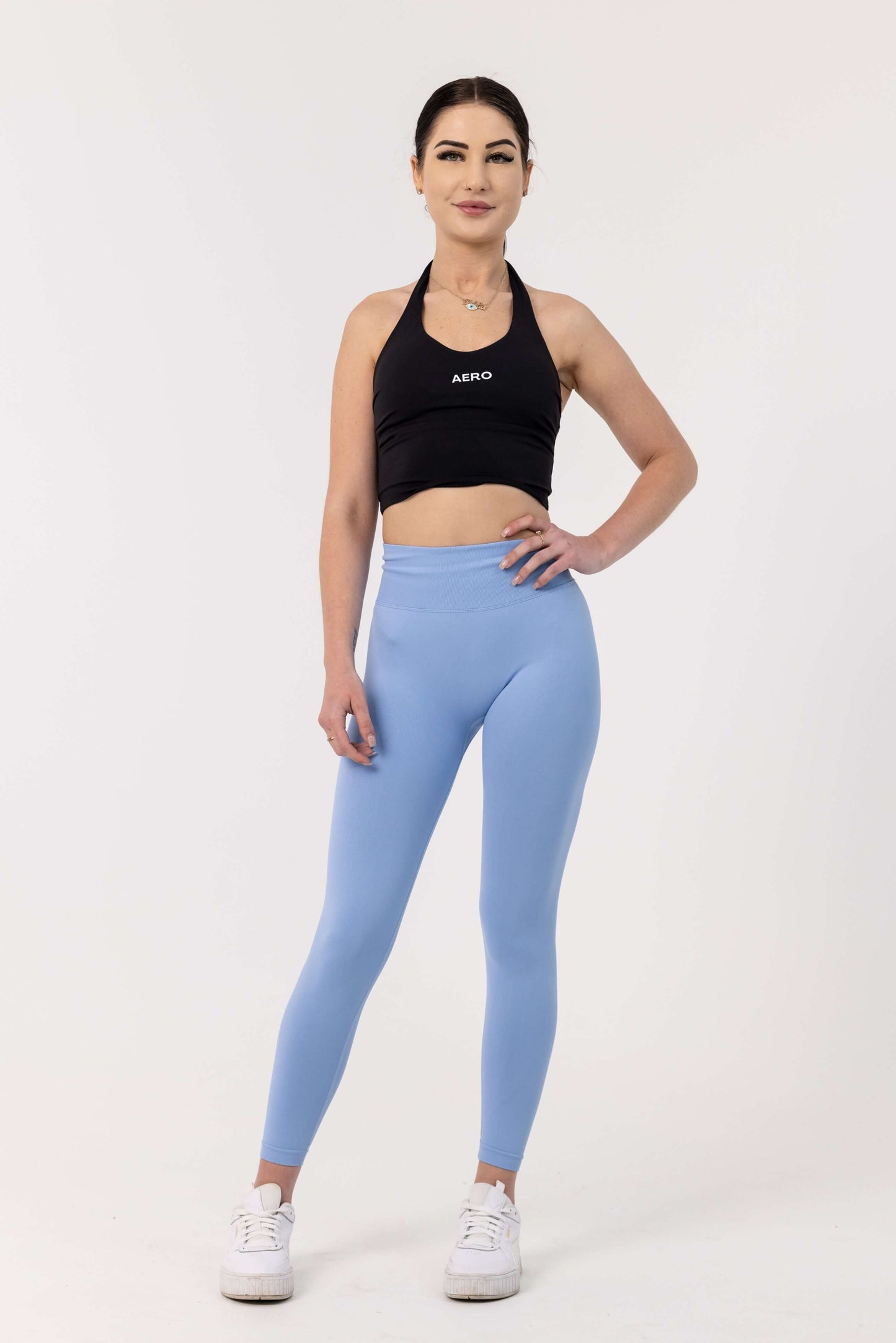 Ice-Blue Contour Leggings