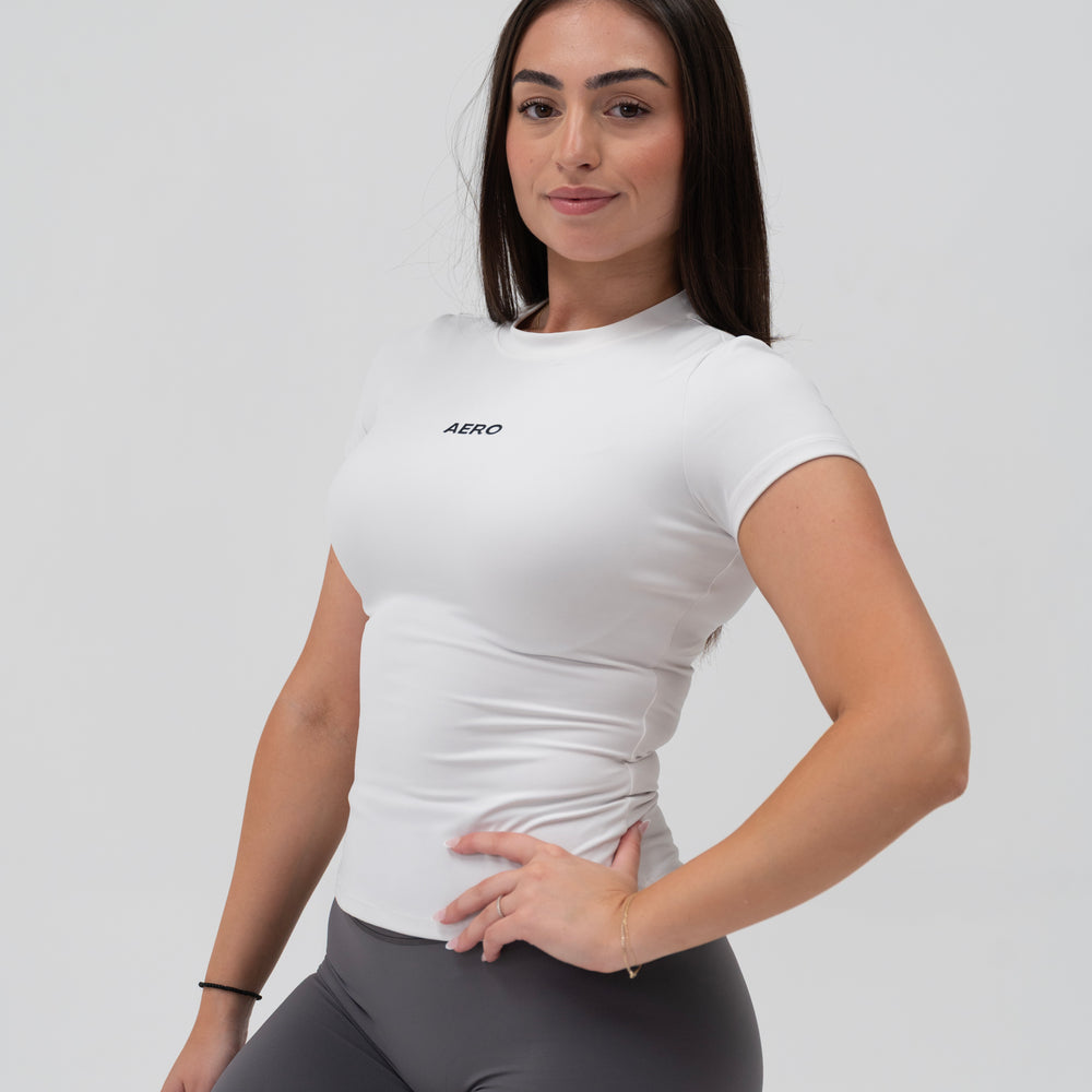 White Seamless Tee