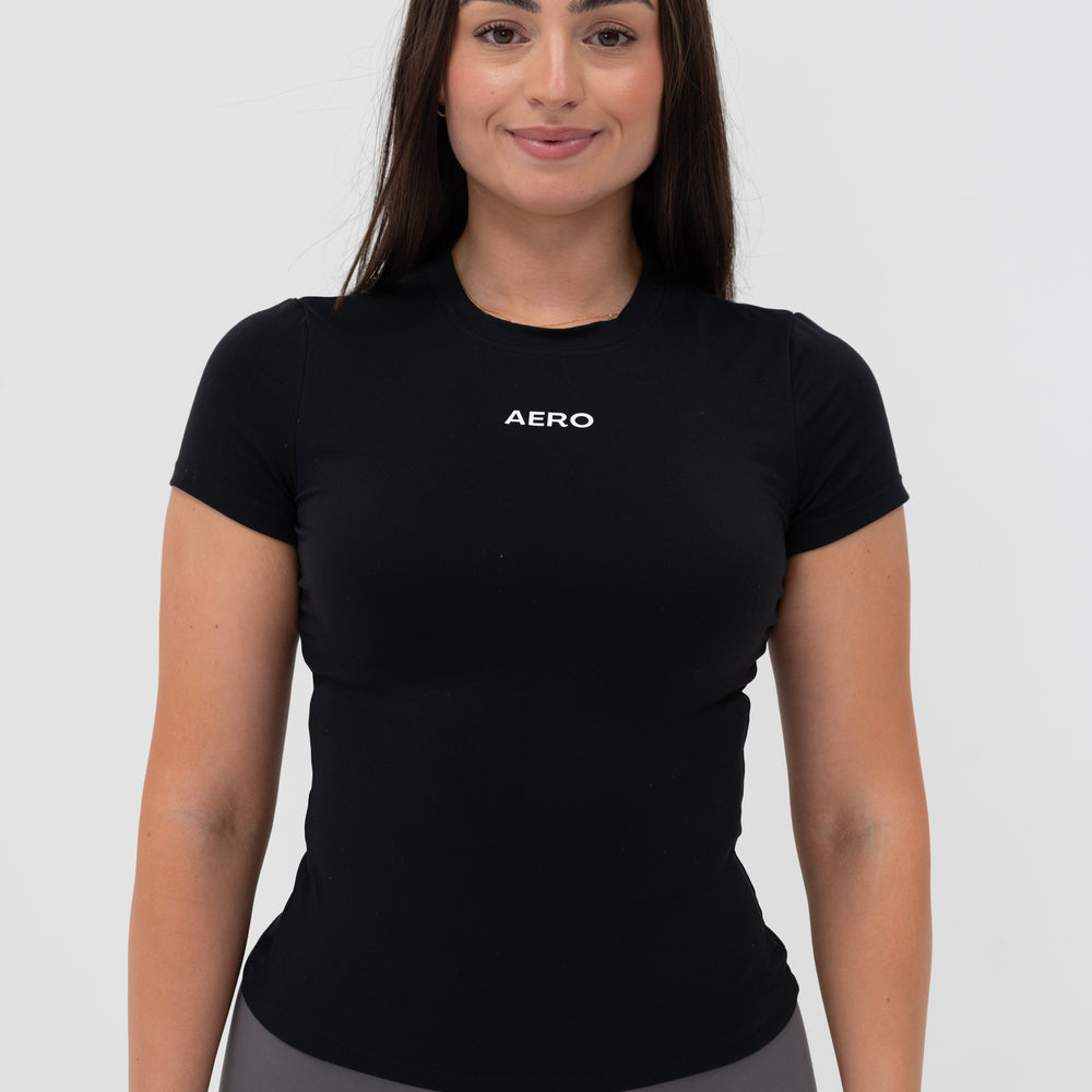 Black Seamless Tee