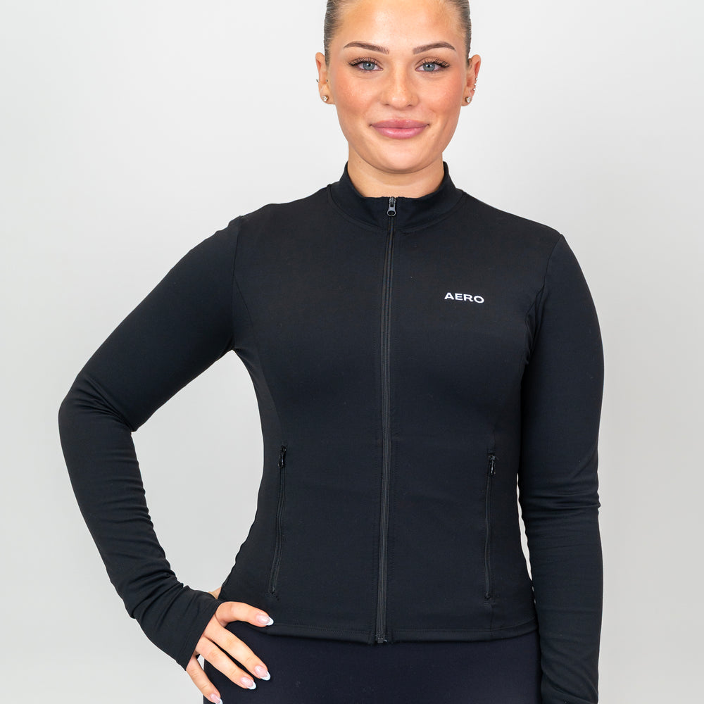 Black Sculpt Zip Jacket