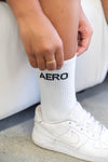 White Aero Logo Socks