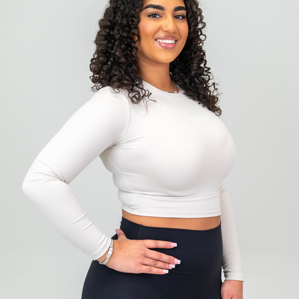 Cloud Cropped Seamless Long-Sleeve