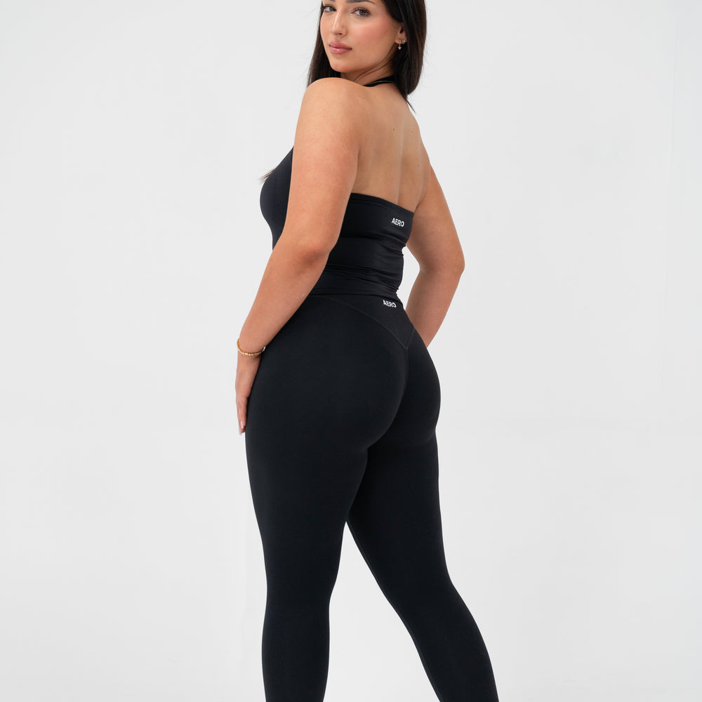 
                      
                        Black Seamless Halter Top
                      
                    