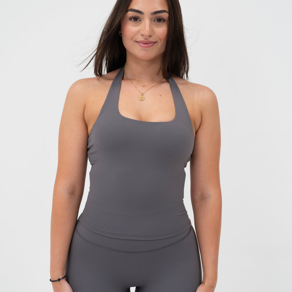 Charcoal Seamless Halter Top