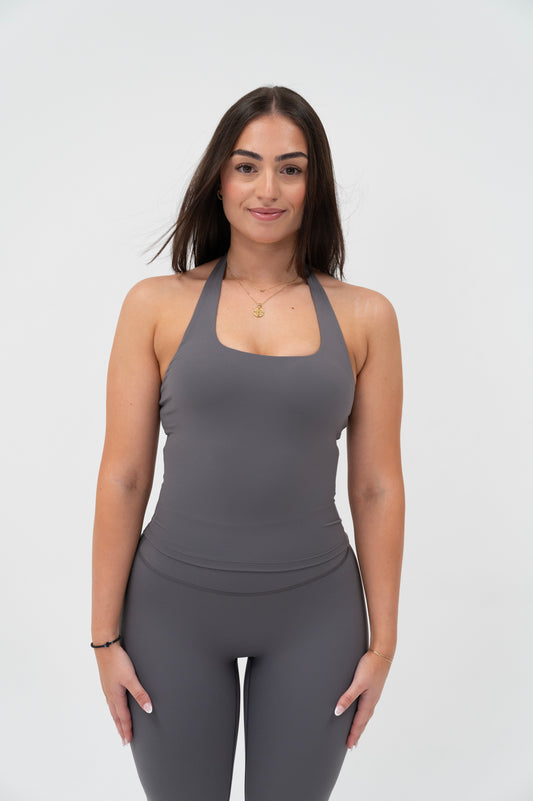 Charcoal Seamless Halter Top