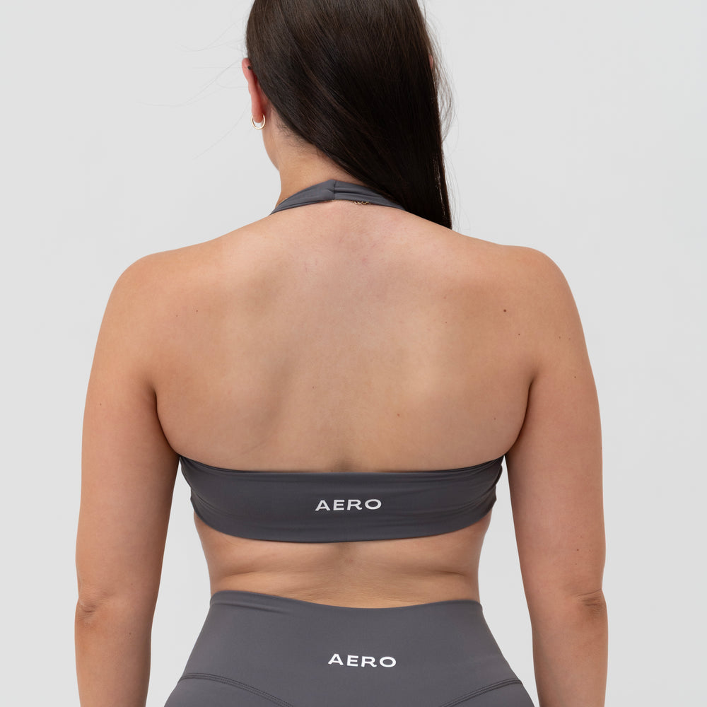 
                      
                        Charcoal Seamless Halter Bra
                      
                    