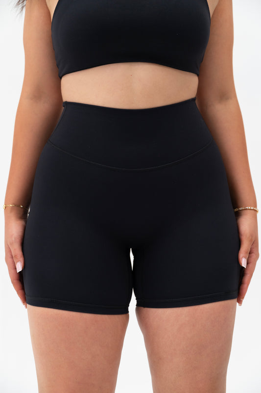 Black Seamless Sculpt Shorts