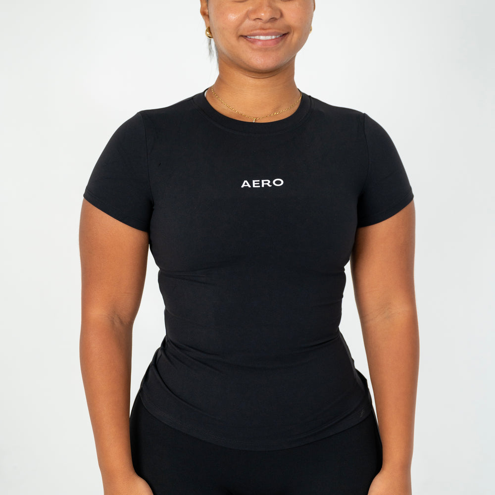 
                      
                        Black Seamless Tee
                      
                    