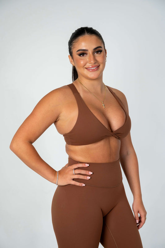 Caramel Seamless Sports Bra