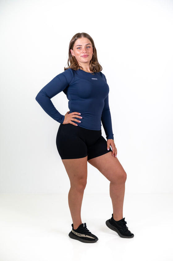 Navy Seamless Long-Sleeve