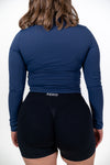 Navy Seamless Long-Sleeve