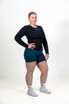 Midnight-Blue Seamless Sculpt Shorts