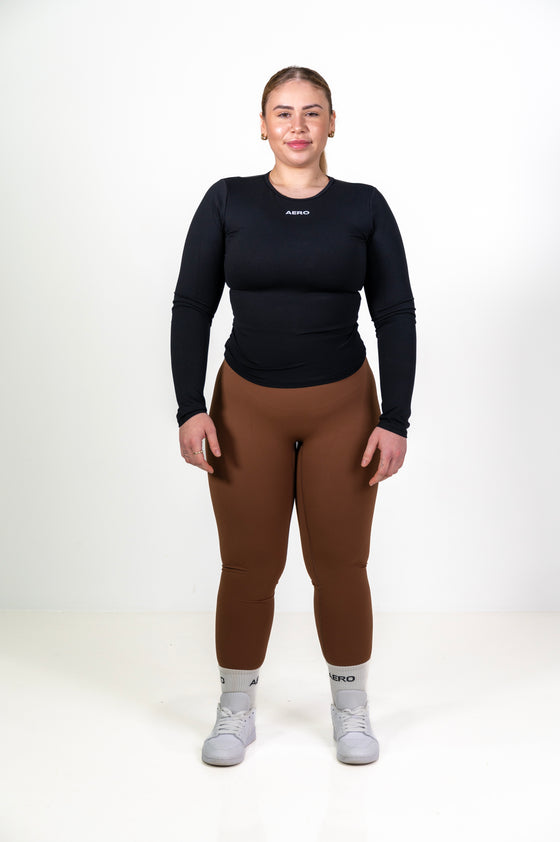 Nahtlose Sculpt-Leggings aus Onyx